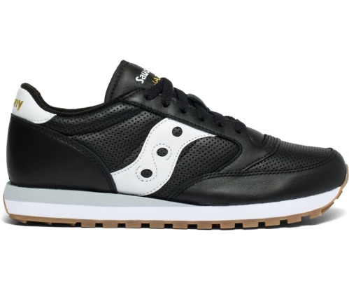 Tenis Saucony Jazz Original Leather Hombre Zapatos Originales Negras / Blancas México MX-657-UA